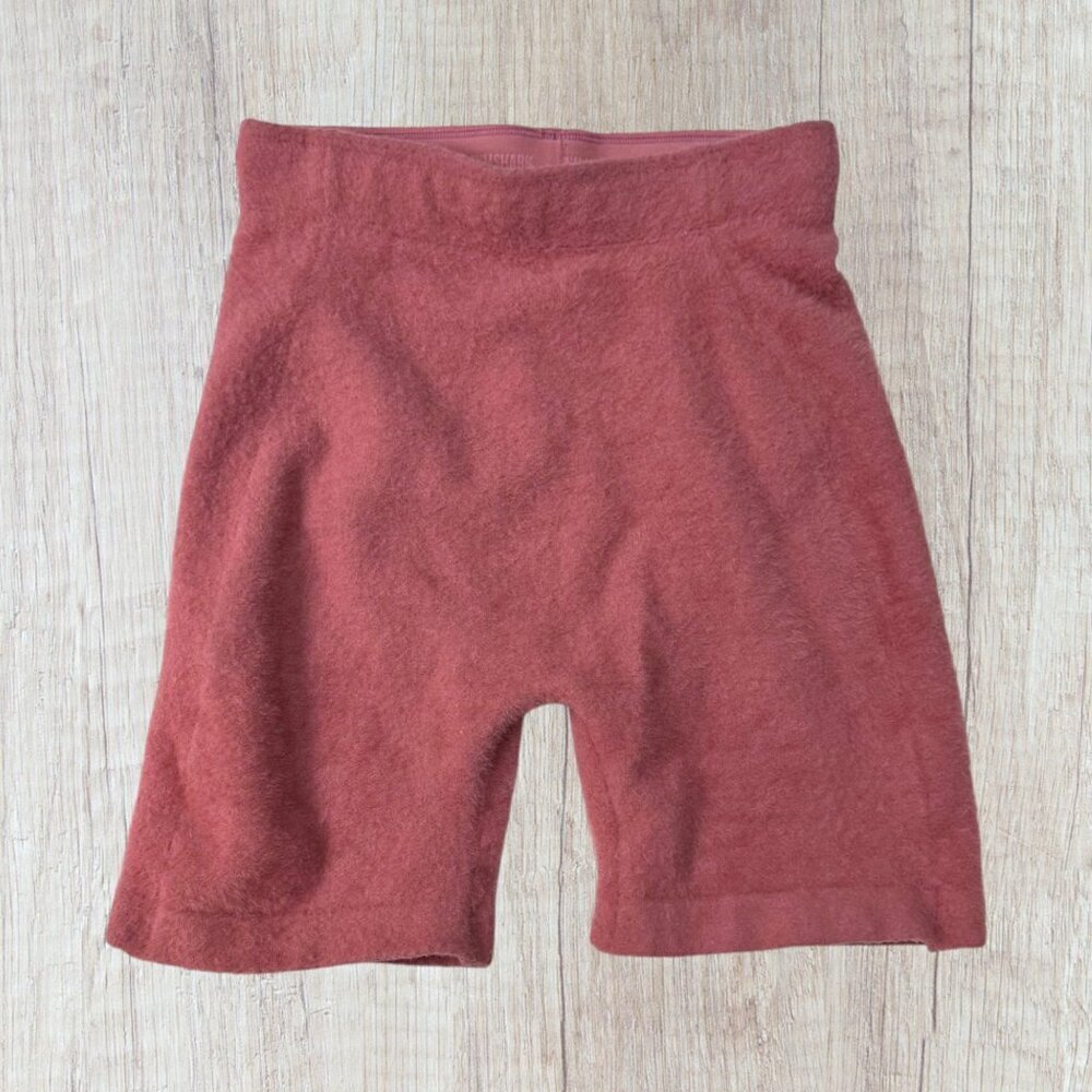 Gymshark x Whitney Simmons Fuzzy Eyelash Seamless Shorts Rose Rust Collab S